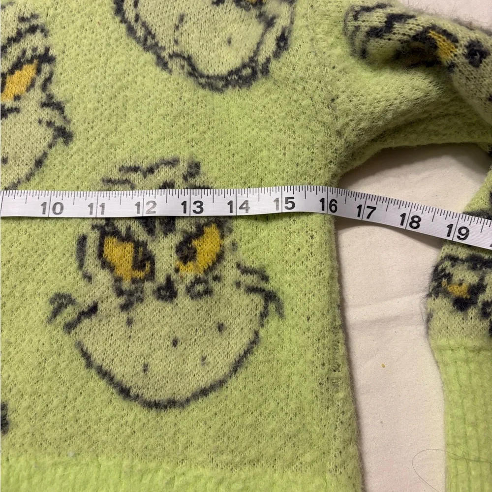 Justice Lime Green Grinch Sweater